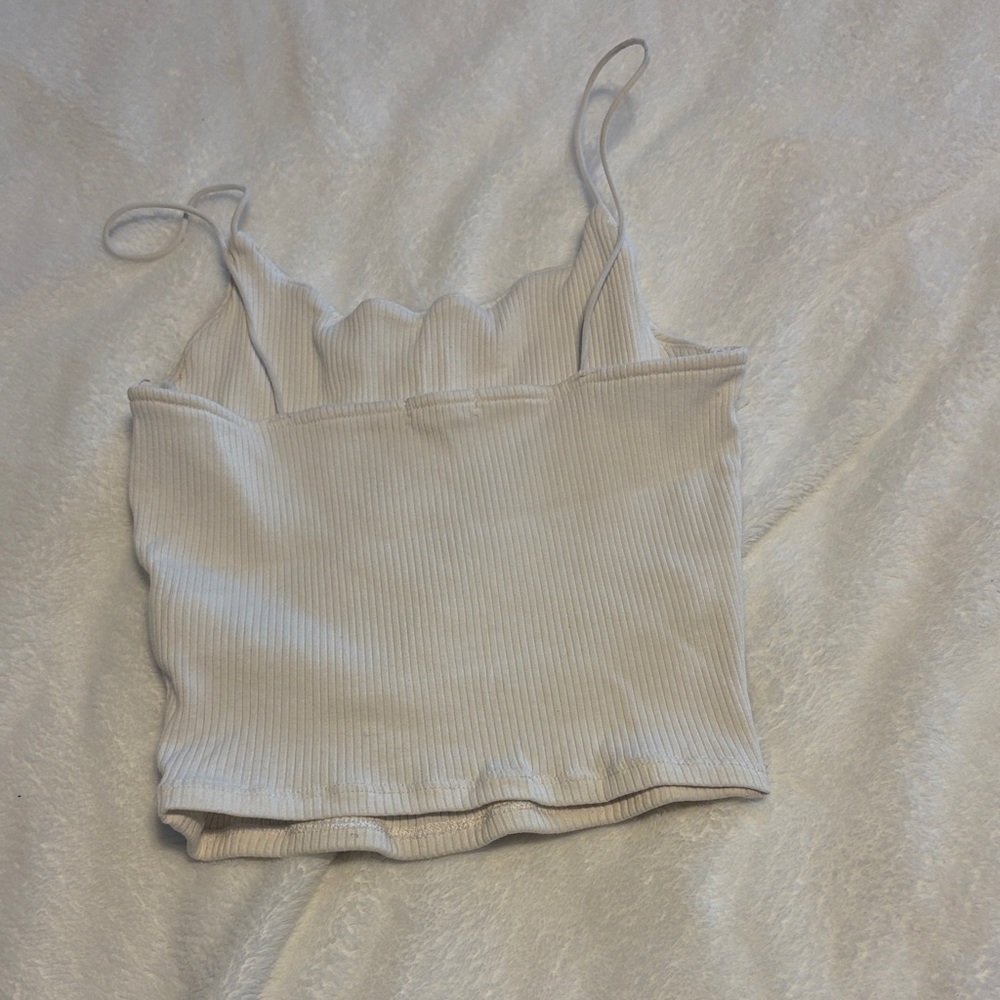 Garage Cream Ribbed Camisole